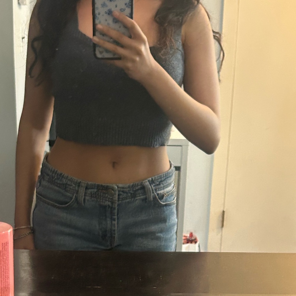Hollister gilly hicks Blue Cropped Tank Top